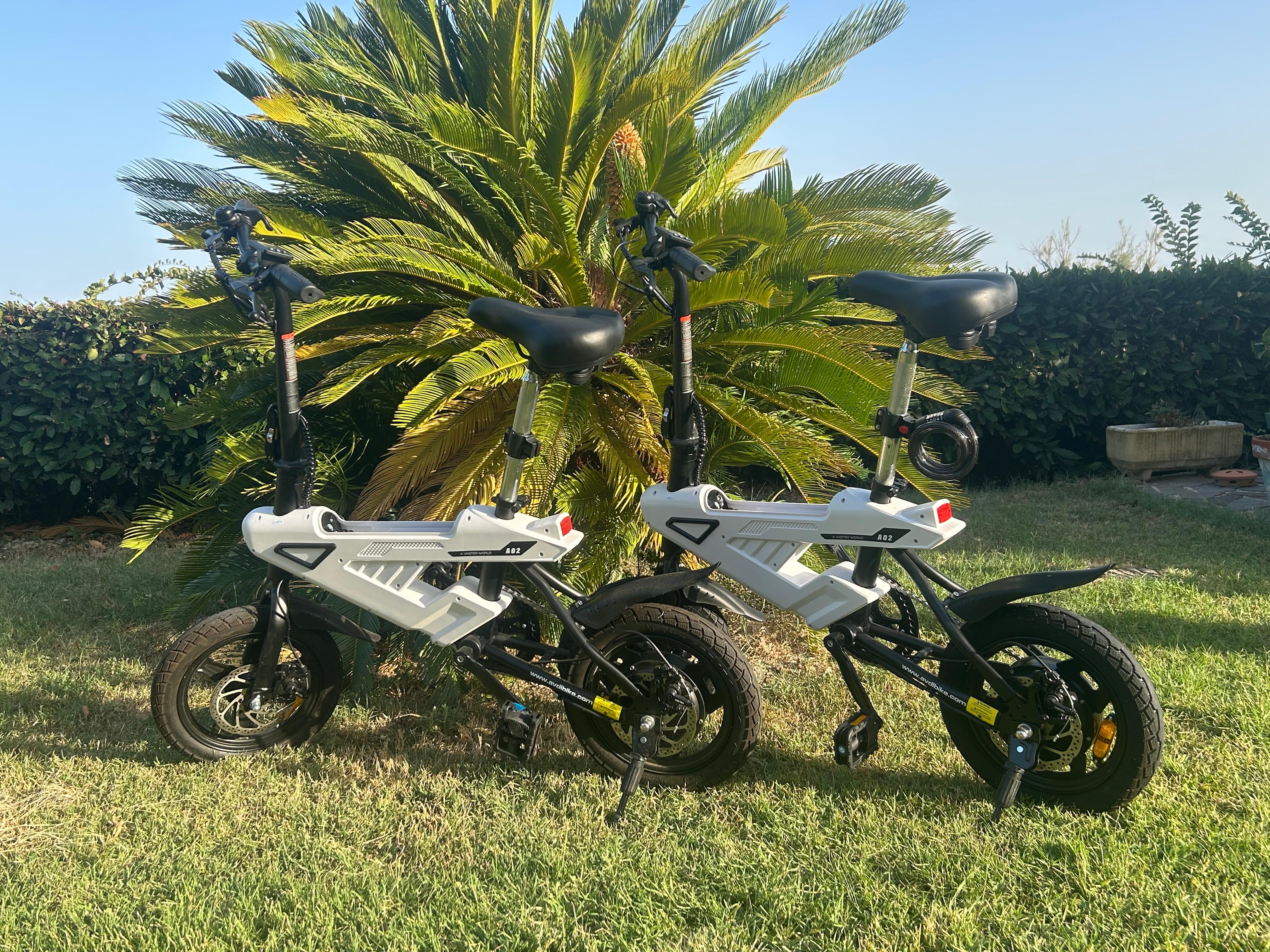 Klappbare E-Minibikes für die Strandpromenade